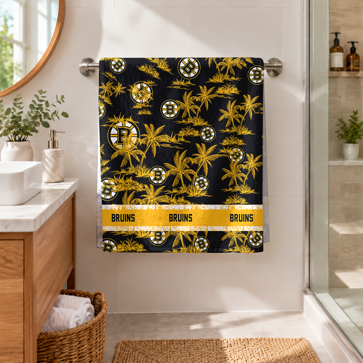 [SUPER SALE] NEW CUSTOMIZED NHL02 BTB BOSTON BRUINS BEACH TOWEL