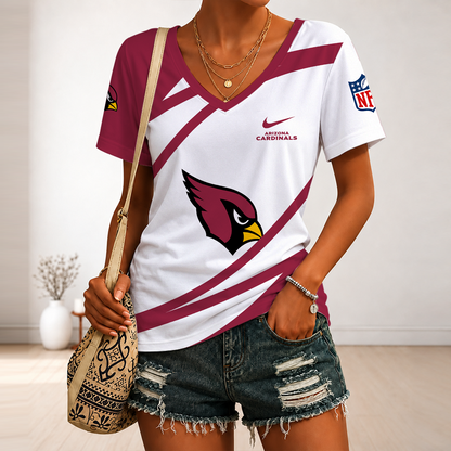 [SPECIAL OFFER] NEW CUSTOMIZED NFL20 ARC ARIZONA CARDINALS V-NECK FEMALE SHIRT