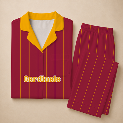 [SPECIAL OFFER] NEW CUSTOMIZED NFL20 ARC ARIZONA CARDINALS SHORT SLEEVE & LONG PANTS PAJAMAS SET