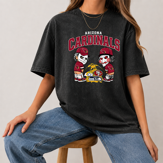 [SPECIAL OFFER] NEW CUSTOMIZED NFL20 ARC ARIZONA CARDINALS FUNNY MULTICOLOR WASHED TEE