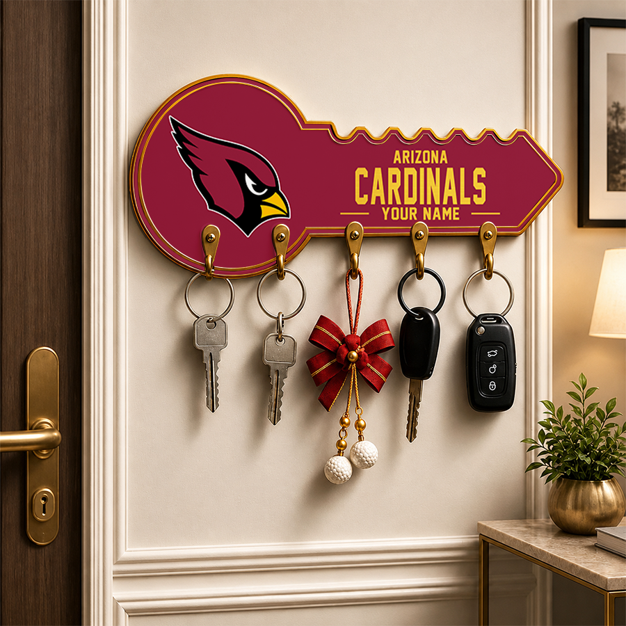 [SPECIAL OFFER] NEW CUSTOMIZED NFL20 ARC ARIZONA CARDINALS WALL KEY HOLDER FOR HOME