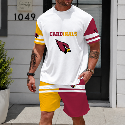 [SPECIAL OFFER] NEWCUSTOMIZED NFL20 ARC ARIZONA CARDINALS UNISEX T-SHIRT & SHORTS SET