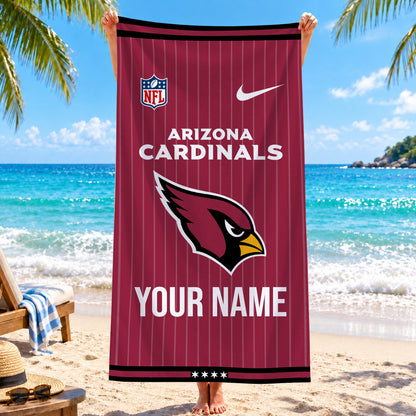 [SPECIAL OFFER] NEW CUSTOMIZED NFL20 ARC ARIZONA CARDINALS BEACH TOWEL