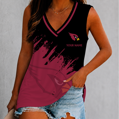 [SPECIAL OFFER] NEW CUSTOMIZED NFL20 ARC ARIZONA CARDINALS WOMEN'S V-NECK TANK TOP
