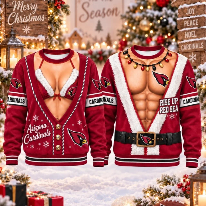 [SPECIAL OFFER] NEW CUSTOMIZED NFL20 ARC ARIZONA CARDINALS CHRISTMAS UNISEX SWEATSHIRT