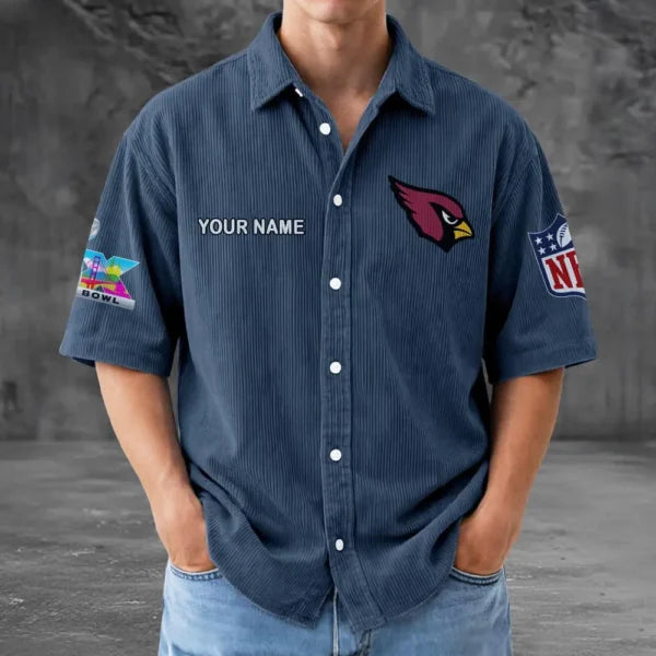 [HOT DEAL] NEW CUSTOMIZED NFL20 ARC ARIZONA CARDINALS SEERSUCKER BUTTON SHIRT