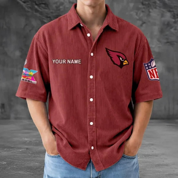 [HOT DEAL] NEW CUSTOMIZED NFL20 ARC ARIZONA CARDINALS SEERSUCKER BUTTON SHIRT