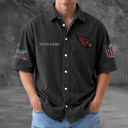 [HOT DEAL] NEW CUSTOMIZED NFL20 ARC ARIZONA CARDINALS SEERSUCKER BUTTON SHIRT