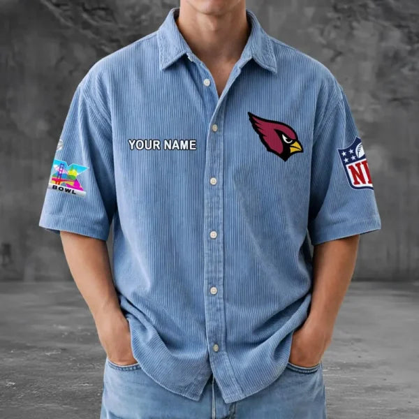 [HOT DEAL] NEW CUSTOMIZED NFL20 ARC ARIZONA CARDINALS SEERSUCKER BUTTON SHIRT