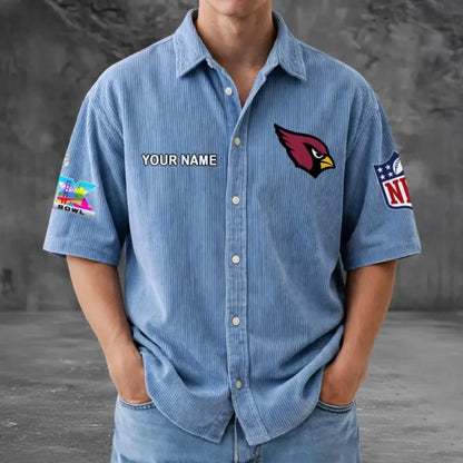 [HOT DEAL] NEW CUSTOMIZED NFL20 ARC ARIZONA CARDINALS SEERSUCKER BUTTON SHIRT