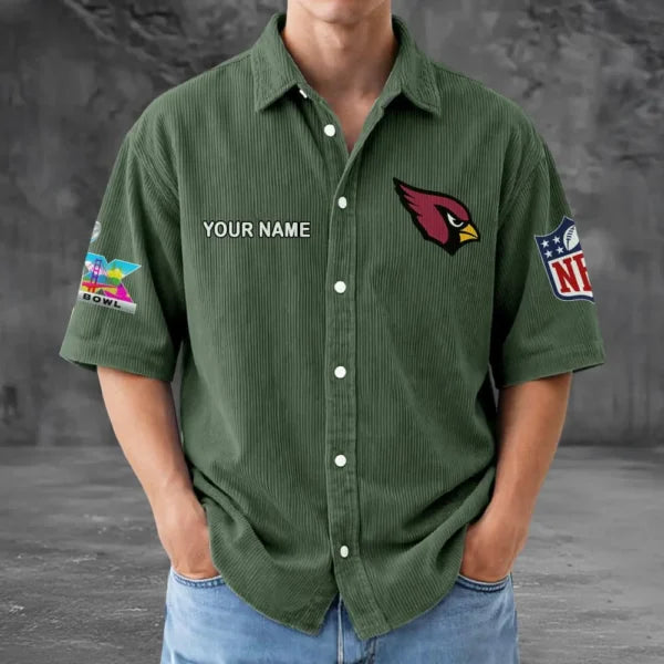 [HOT DEAL] NEW CUSTOMIZED NFL20 ARC ARIZONA CARDINALS SEERSUCKER BUTTON SHIRT