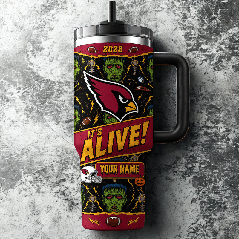 [SPECIAL OFFER] NEW CUSTOMIZED NFL20 ARC ARIZONA CARDINALS HALLOWEEN  40OZ TUMBLER
