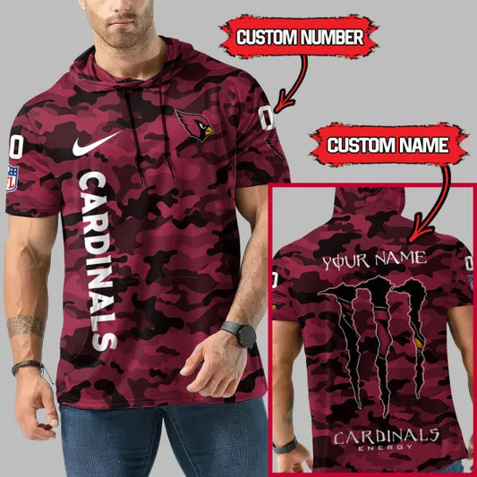 [HOT DEAL] NEW CUSTOMIZED NFL20 ARC ARIZONA CARDINALS SHORT SLEEVE HOODIE