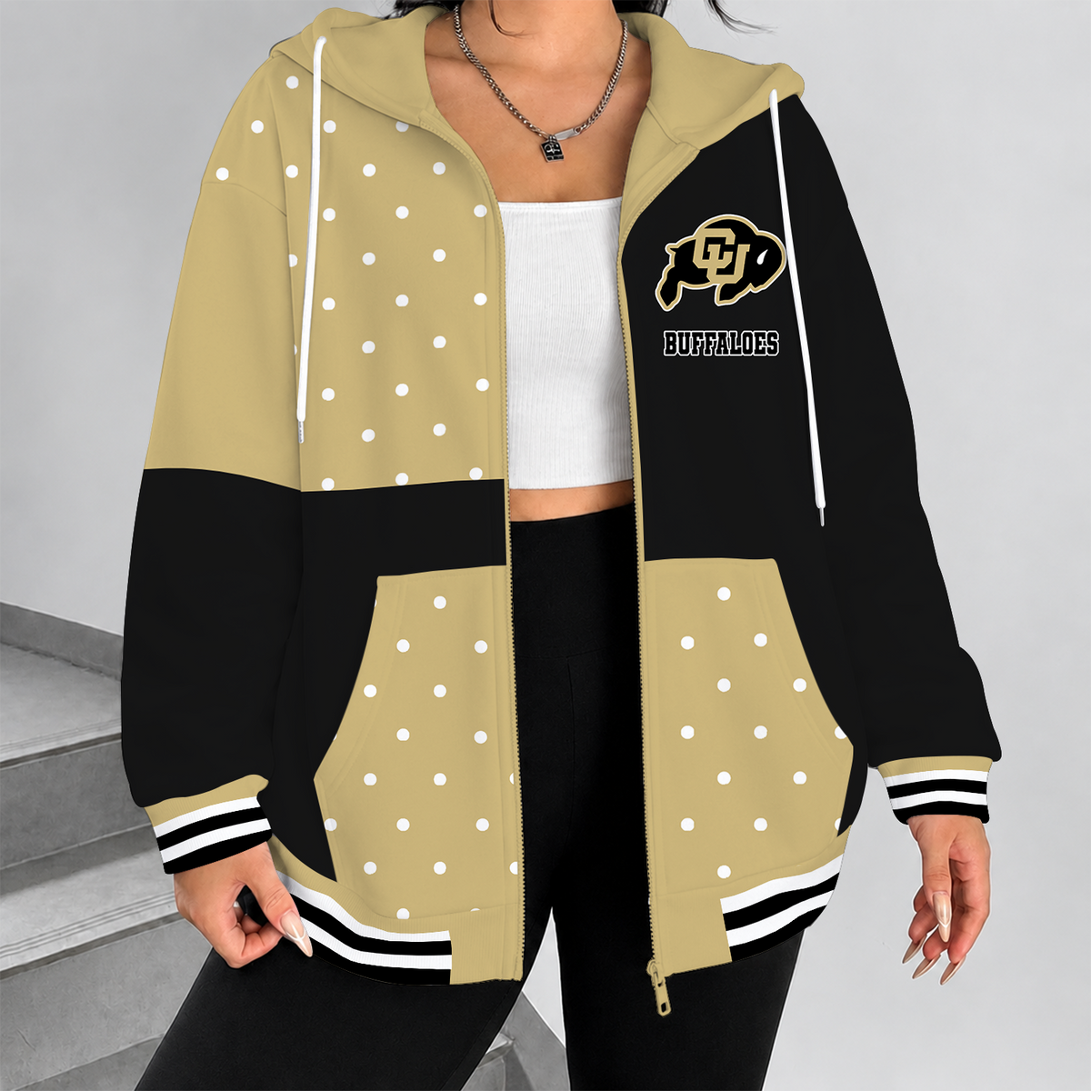 [FAN FAVORITE] NEW CUSTOMIZED NCAA FBS20 CRB COLORADO BUFFALOES ZIP HOODIE