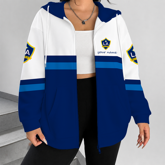 [FAN EXCLUSIVE] NEW CUSTOMIZED MLS20 LAG LA GALAXY ZIP HOODIE