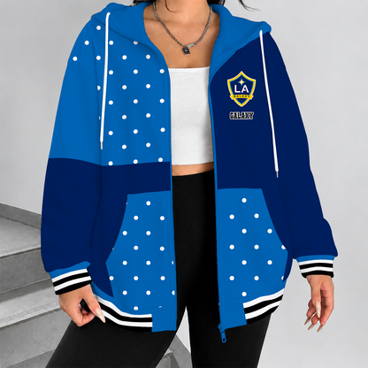 [FAN EXCLUSIVE] NEW CUSTOMIZED MLS20 LAG LA GALAXY ZIP HOODIE