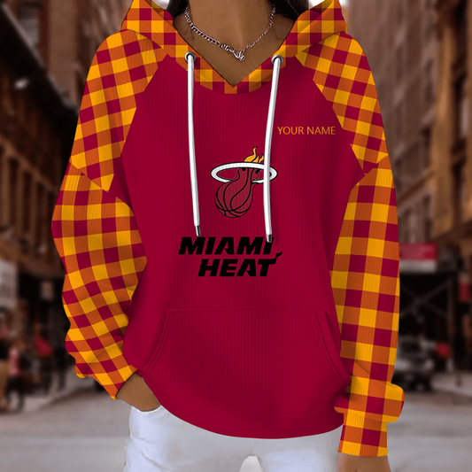 [HOT DEAL] NEW CUSTOMIZED NBA20 MHE MIAMI HEAT  RIBBED HOODIE & SWEATSHIRT