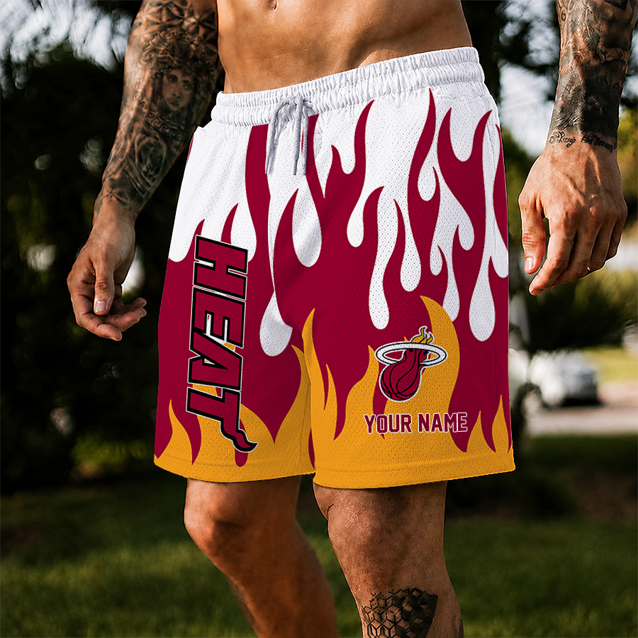 [HOT DEAL] NEW CUSTOMIZED NBA20 MHE MIAMI HEAT SHORT PANTS