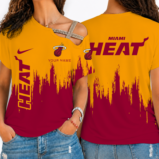 [HOT DEAL] NEW CUSTOMIZED NBA20 MHE MIAMI HEAT SHOULDER SHIRT