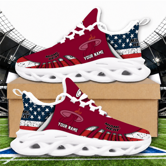 LIMITED EDITION - NEW CUSTOMIZED NBA20 MHE MIAMI HEAT PREMIUM CLUNKY SNEAKERS