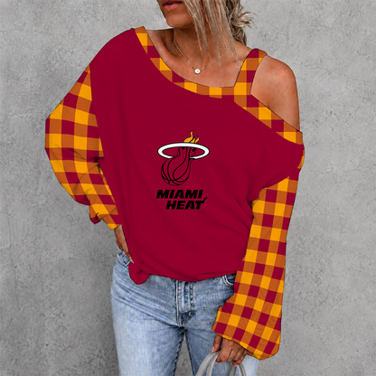 [HOT DEAL] NEW CUSTOMIZED NBA20 MHE MIAMI HEAT DROP SHOULDER SWEATSHIRT