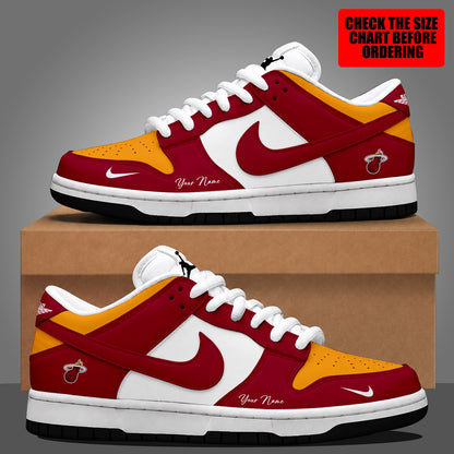 [HOT DEAL] NEW CUSTOMIZED NBA20 MHE MIAMI HEAT DUNK LOW SHOES