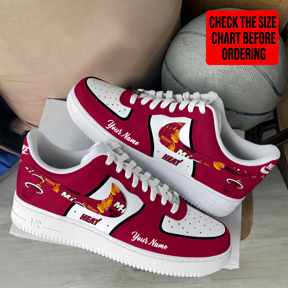 [HOT DEAL] NEW CUSTOMIZED NBA20 MHE MIAMI HEAT AF1 SHOES