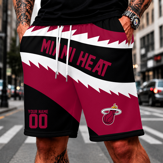 [HOT DEAL] NEW CUSTOMIZED NBA20 MHE MIAMI HEAT SHORT PANTS