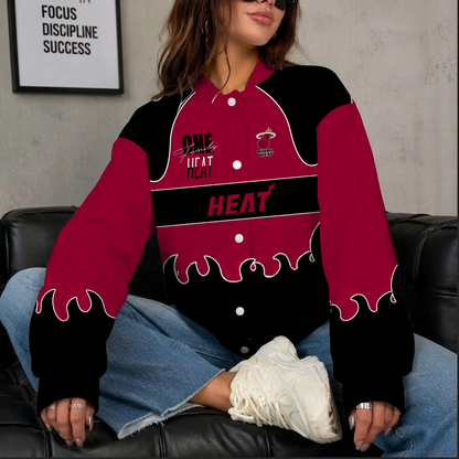 [HOT DEAL] NEW CUSTOMIZED NBA20 MHE MIAMI HEAT BASEBALL JACKET, SATIN VARSITY JACKET