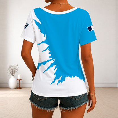 [FLASH SALE] NEW CUSTOMIZED MLB20 MMS MIAMI MARLINS V-NECK FEMALE SHIRT