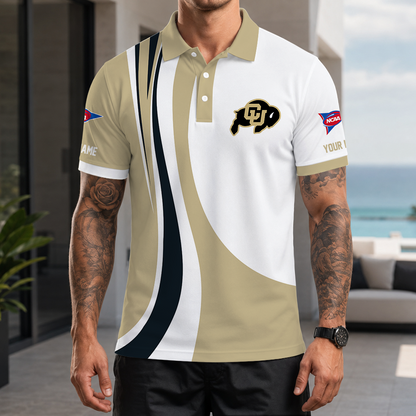 [FAN FAVORITE] NEW CUSTOMIZED NCAA FBS20 CRB COLORADO BUFFALOES POLO SHIRT