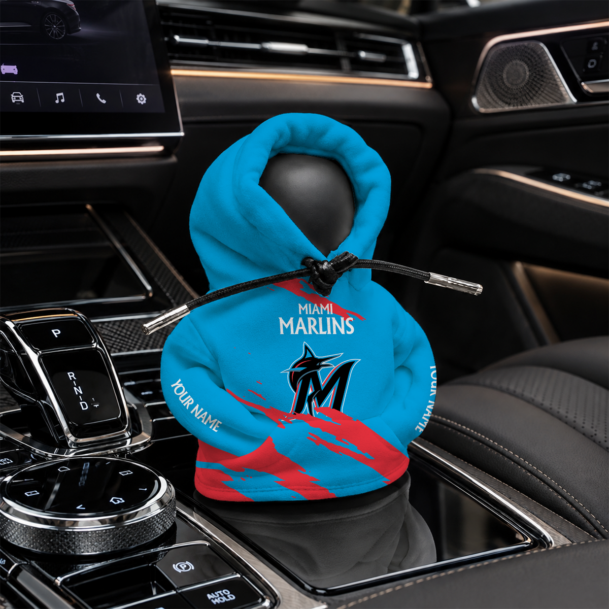[FLASH SALE] NEW CUSTOMIZED MLB20 MMS MIAMI MARLINS AUTOMOTIVE HOODIE SHIFT KNOB COVER