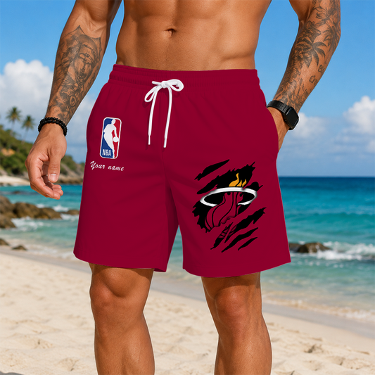 [HOT DEAL] NEW CUSTOMIZED NBA20 MHE MIAMI HEAT SHORT PANTS