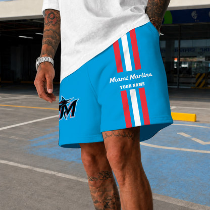 [FLASH SALE] NEW PREMIUM MLB20 MMS MIAMI MARLINS SHORT PANTS