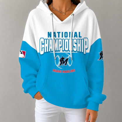 [FLASH SALE] NEW CUSTOMIZED MLB20 MMS MIAMI MARLINS RIBBED HOODIE & SWEATSHIRT