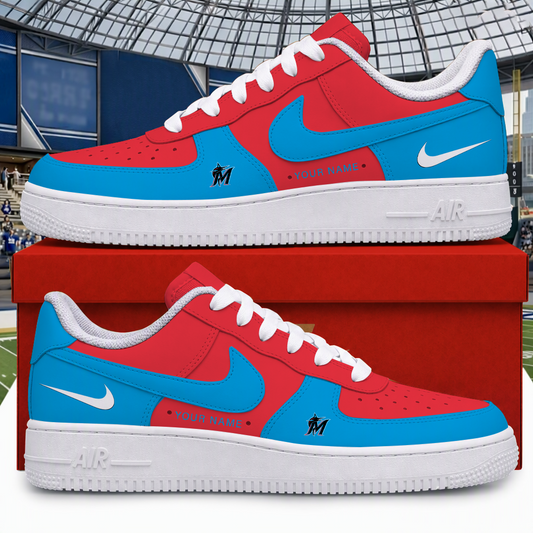 [FLASH SALE] NEW CUSTOMIZED MLB20 MMS MIAMI MARLINS AF1 SHOES