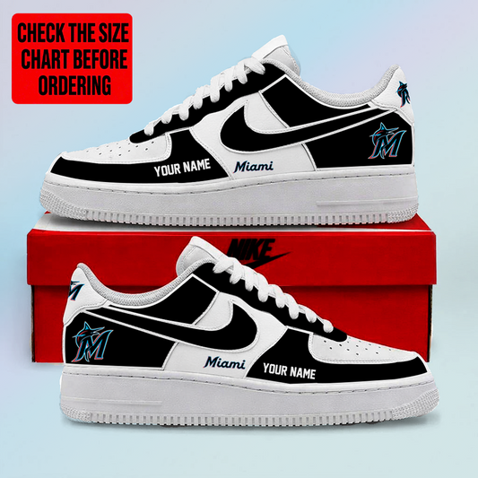[FLASH SALE] NEW CUSTOMIZED MLB20 MMS MIAMI MARLINS AF1 SHOES