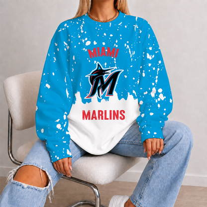 [FLASH SALE] NEW CUSTOMIZED MLB20 MMS MIAMI MARLINS UNISEX SWEATSHIRT