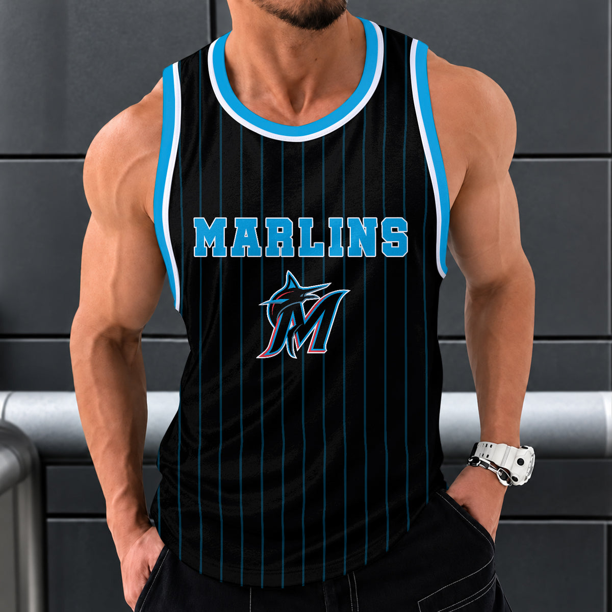 [FLASH SALE] NEW CUSTOMIZED MLB20 MMS MIAMI MARLINS UNISEX TANK TOP