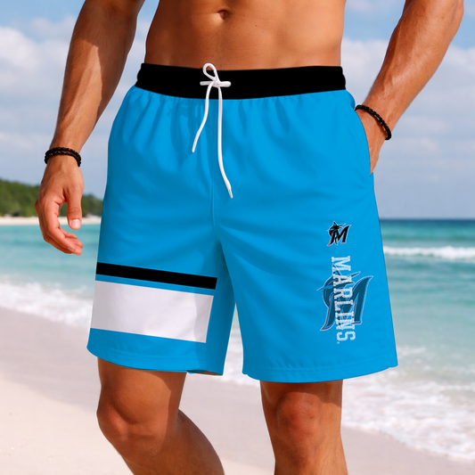 [FLASH SALE] NEW PREMIUM MLB20 MMS MIAMI MARLINS BASEBALL SHORT PANTS