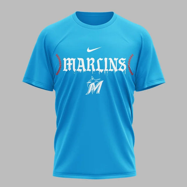 [FLASH SALE] NEW CUSTOMIZED MLB20 MMS MIAMI MARLINS MUTICOLOR T-SHIRT