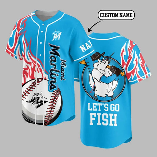 [FLASH SALE] NEW CUSTOMIZED MLB20 MMS MIAMI MARLINS BASEBALL JERSEY