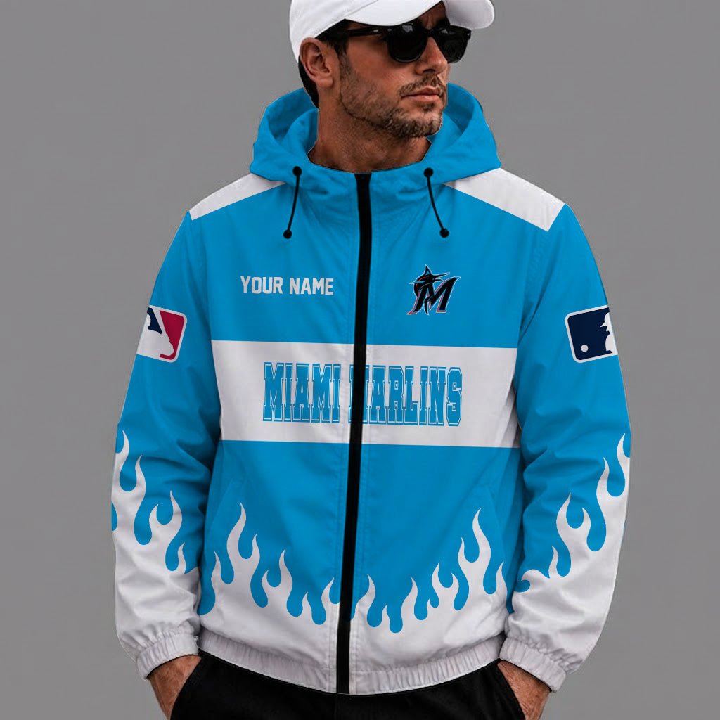 [FLASH SALE] NEW CUSTOMIZED MLB20 MMS MIAMI MARLINS WINDBREAKER JACKET