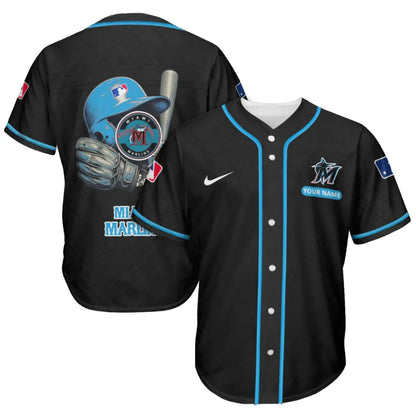 [FLASH SALE] NEW CUSTOMIZED MLB20 MMS MIAMI MARLINS BASEBALL JERSEY