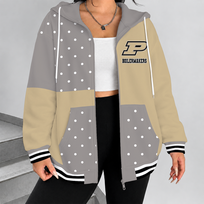 [FAN FAVORITE] NEW CUSTOMIZED NCAA MAM20 PUB PURDUE BOILERMAKERS STRAPPY ZIP HOODIE