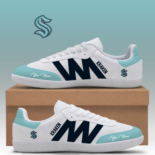[SUPER SALE] NEW CUSTOMIZED NHL20 STK SEATTLE KRAKEN CLASSIC SNEAKERS