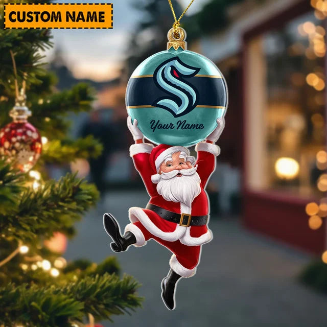 [SUPER SALE] NEW CUSTOMIZED NHL20 STK SEATTLE KRAKEN CHRISTMAS ACRYLIC ORNAMENT