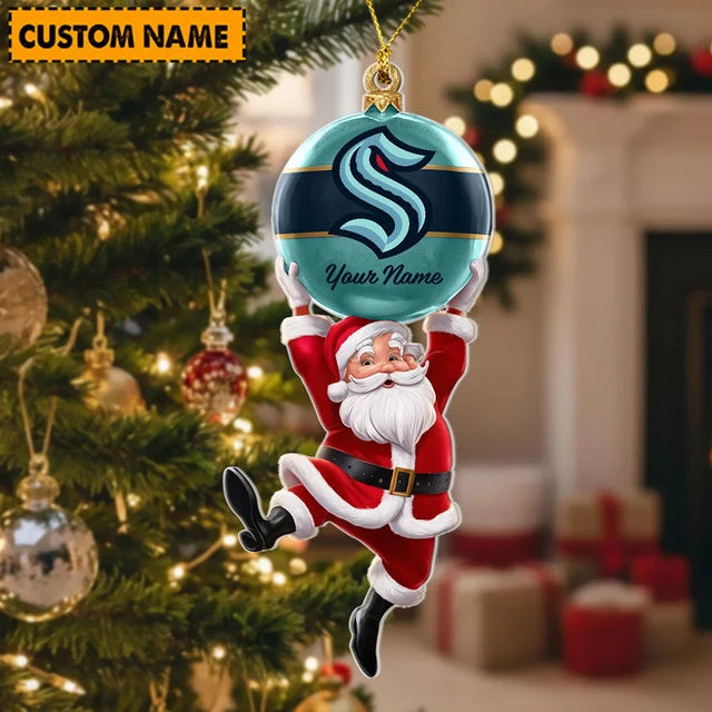 [SUPER SALE] NEW CUSTOMIZED NHL20 STK SEATTLE KRAKEN CHRISTMAS ACRYLIC ORNAMENT