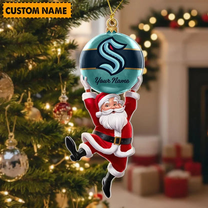 [SUPER SALE] NEW CUSTOMIZED NHL20 STK SEATTLE KRAKEN CHRISTMAS ACRYLIC ORNAMENT