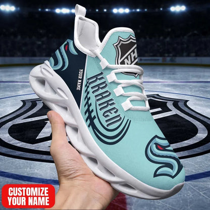 [SUPER SALE] NEW CUSTOMIZED NHL20 STK ST KRAKEN PREMIUM CLUNKY SNEAKERS
